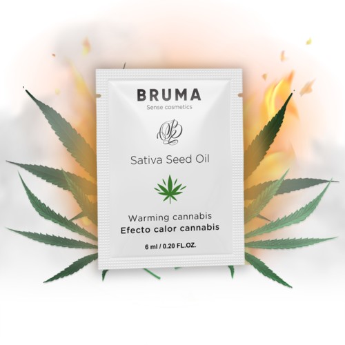 BRUMA - ZEL POSLIZAJACY OLEJ Z NASION SATIVA ROZGRZEWAJACY AROMAT KONOPI 6 ML